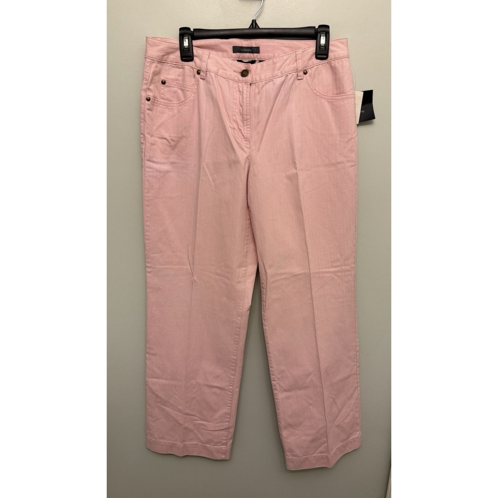 Liz Claiborne Jeans Women's 10 Pink Audra Cotton Mid Rise Straight‎ Leg NWT